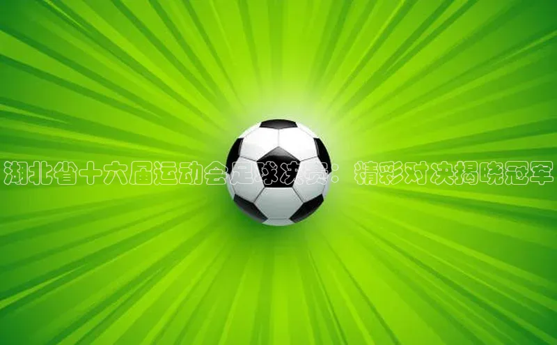 ng28相信品牌的力量注册入口百度营销中心湖北省十六届运动会足球决赛：精彩对决揭晓冠军